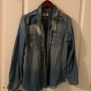 Express button down jean shirt